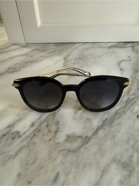 KREWE Colette Nylon Sunglasses with Gold Accents